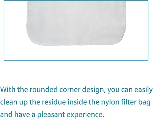 Miniatura 4 de Paquete de 2 bolsas reutilizables de malla fina de 150 micrones, bolsa de leche de nueces, colador de nailon para colar jugos de frutas, prensa de