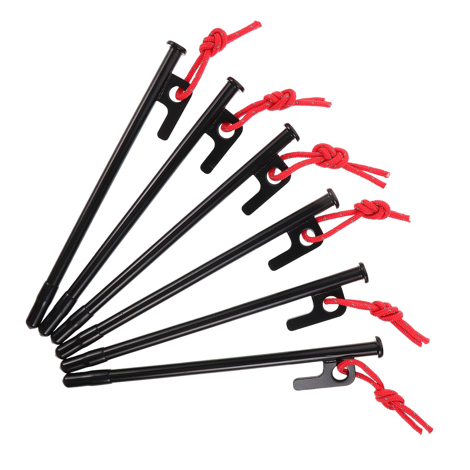 ifundom 6 Pezzi Picchetti da Campeggio Nero Picchetti Resistenti per Tende e Teli Outdoor Fissaggi Rapidi e Stabili Antivento per Sabbia e Terra per Escursionismo e Zaino in Spalla