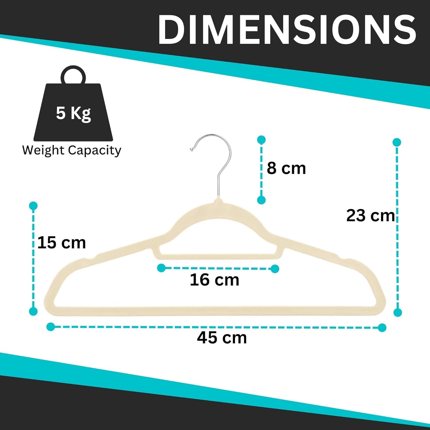 Samt-Kleiderbügel, robuste Kleiderbügel, rutschfeste Kleiderbügel mit Krawattenstange und 360-Grad-Haken, langlebig und stabil, platzsparend, 45 cm lang, 0,6 cm dick, Samt-Kleiderbügel, 40