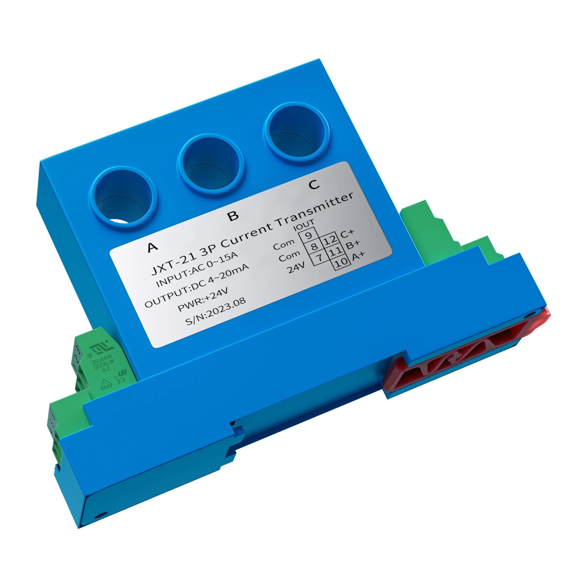 Capteur de Courant Alternatif 0-50 A 0-30 A 0-25 A 0-10 A 0-5 A Transmetteur de Courant 4-20 mA 0-10 V 0-5 V Capteur de Courant RS485 DC24 V(AC 0-45A,0-10V)