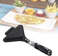 Vista 8 de Sartén para sándwich, sandwichera de aleación de aluminio, antiadherente doble cara Panini Maker para pasteles, pan.