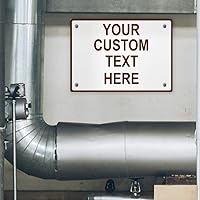 Vista 4 de Cartel de aluminio resistente a la intemperie de varios tamaños, personalizable con texto en inglés