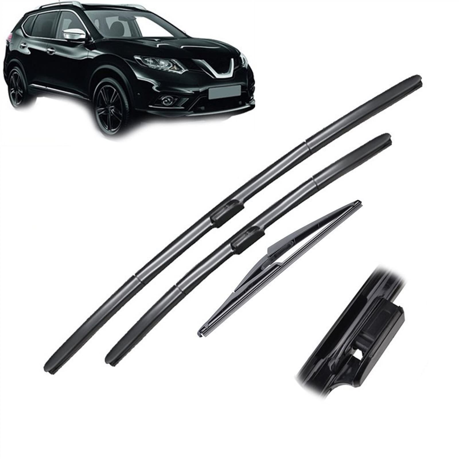 26 "17" 12 "Car Window Anteriore Posteriore Tergicristallo Spazzole Set Kit per N&issan per X-Trail T32 per Rogue MK2 2013 2014 2015 2016 2017 2018 2019