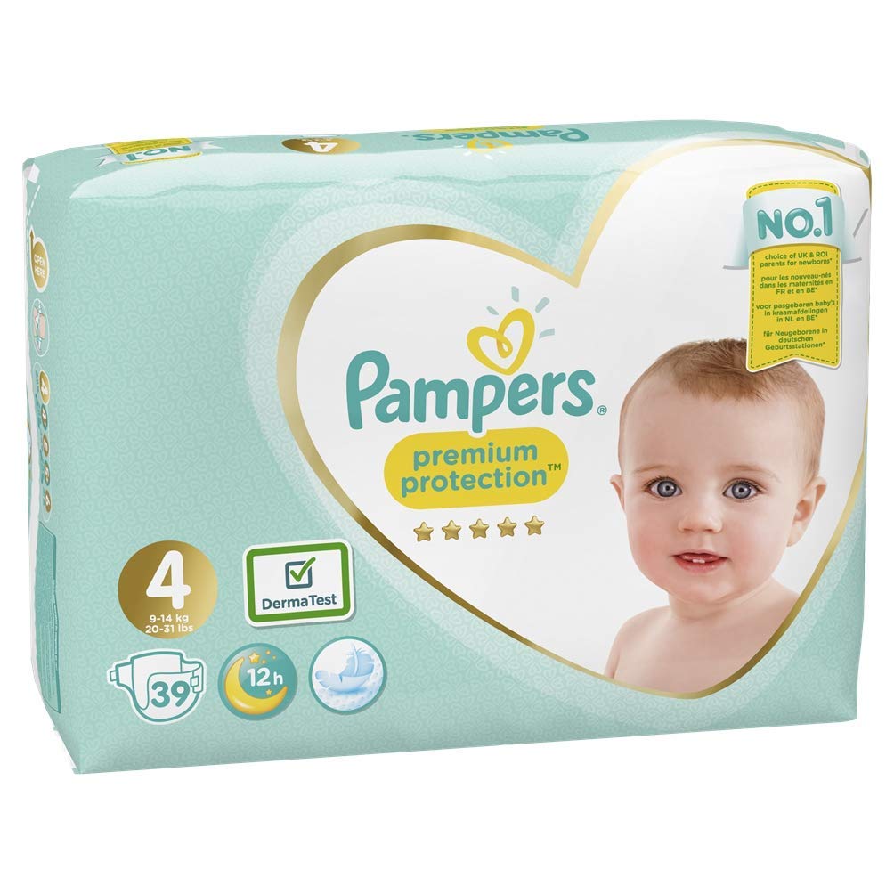 Pampers Premium Protection Size 4, 39 Nappies Essential Pack โ image 1