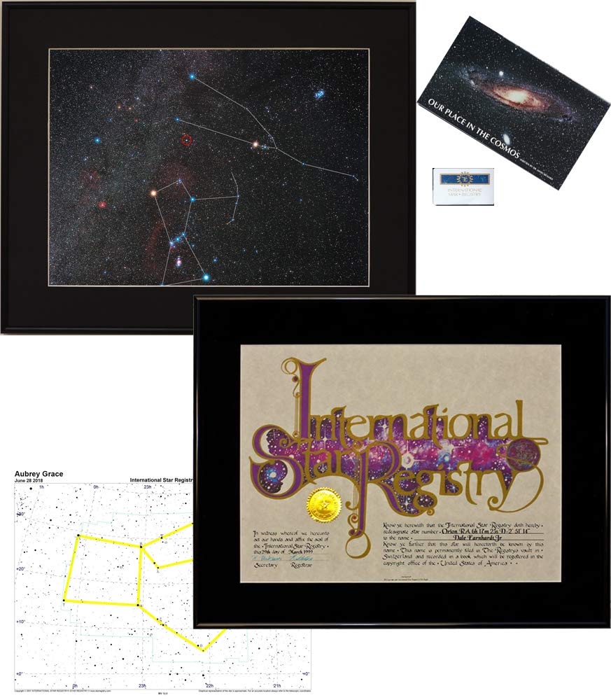 Amazon.com: Star Registry Name A Star Black Deluxe Star Kit with