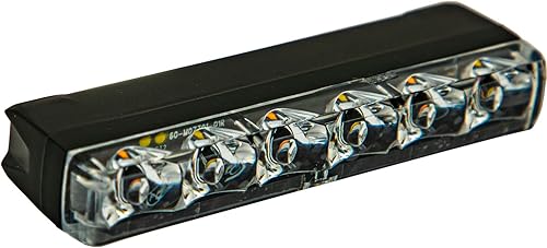 Miniatura 4 de Buyers Products 8892712 Clase 1 Luz estroboscópica LED ámbartransparente de perfil estrecho, 3.5 pulgadas, 12-24 VCC, 18 patrones de flash,