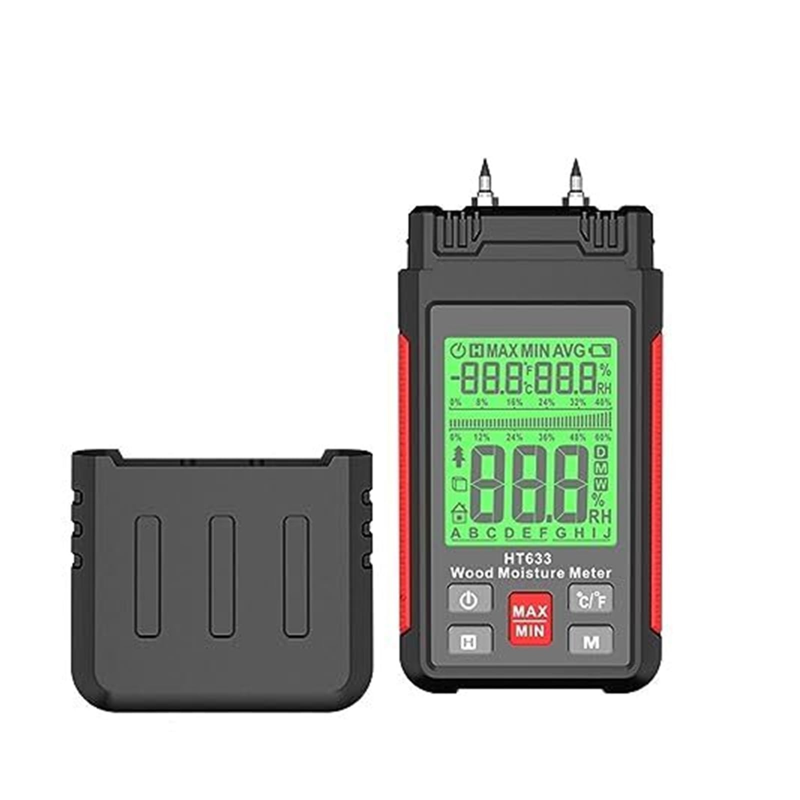 Bjdfge Default Digital Wood Moisture Meter With Lcd Display For, Cement, And Brick - Humidity Tester