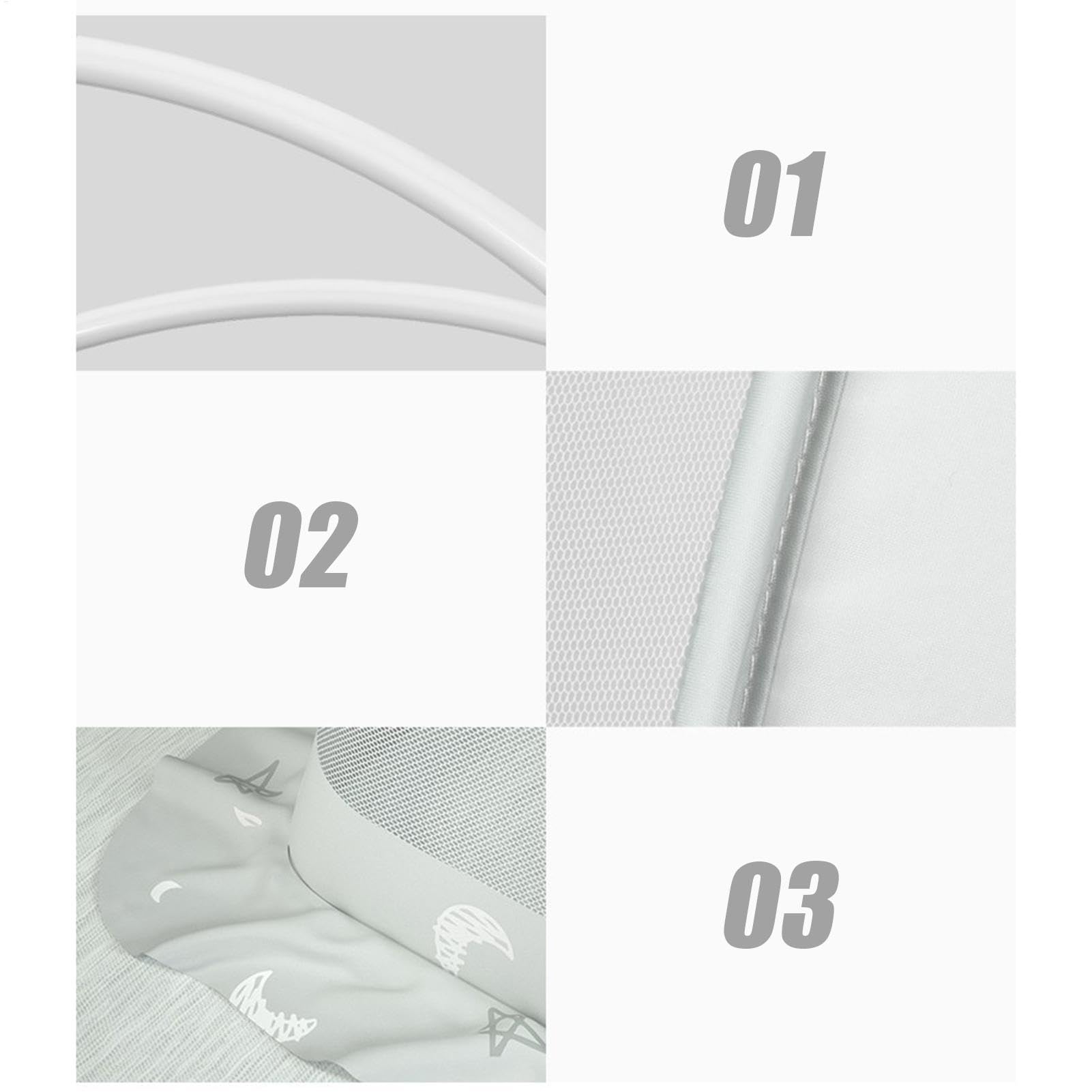 Babysicherheit Kinderbett Zelt, Babybett Zelt | Klappernte Netting -Babybettwäsche | Semi-Shading Foldable Tragbares Babybett-Sicherheits-Baldachin-Netzabdeckung für Kleinkindbett sicher