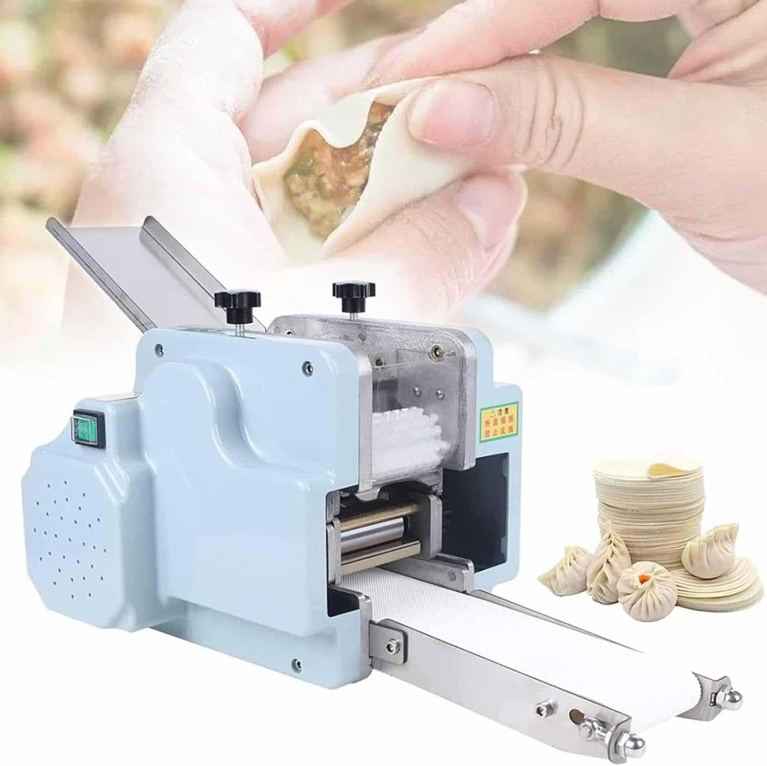 HTTGDGDH Electric Dumpling Wrapper Machine Round Molds Dough Processor | Commercial Home Dumpling Making | One-Click Molds Change,Dumplingwrappermold