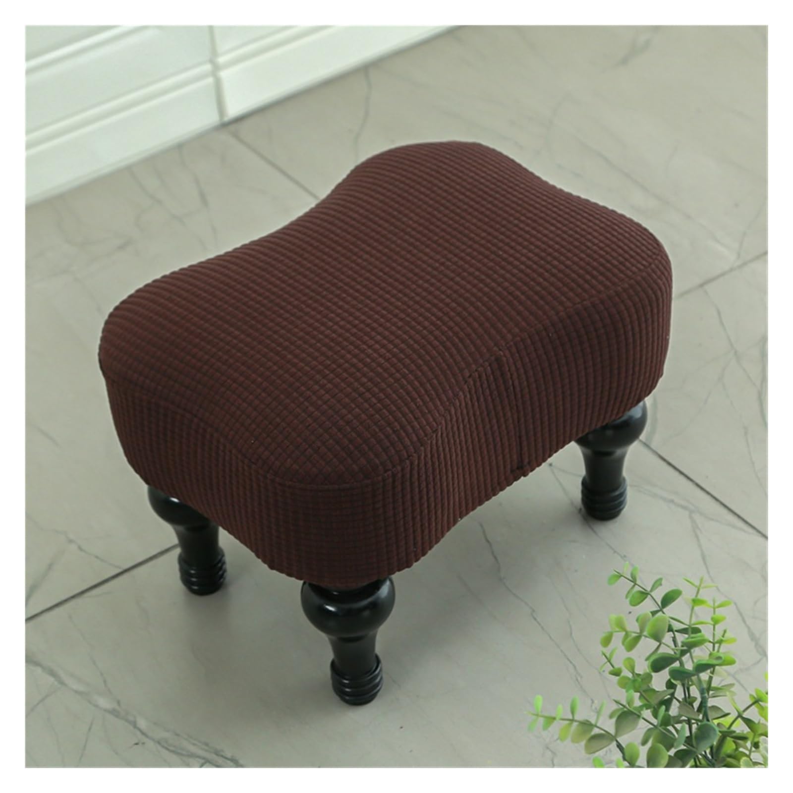 Zzdzw Curry Stool Covers Rectangle, Stretch Rectangle Small Stool Covers Jacquard Vanity Stool Cover Washable Counter Stool Covers Saddle Seat Cover With Elastic Band For Wooden Metal Bench (Color : )