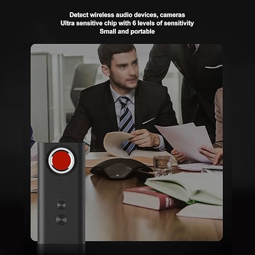 Miniatura 6 de Detector de cámara de 6 niveles de alta sensibilidad, detector de audio inalámbrico portátil T1, detector de señal, protector de seguridad para el