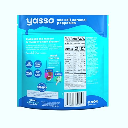 Yasso 0851035003043 Frozen Greek Yogurt Poppables Sea Salt Caramel Poppables For A Ridiculously Creamy Frozen Snack Made thumb #1