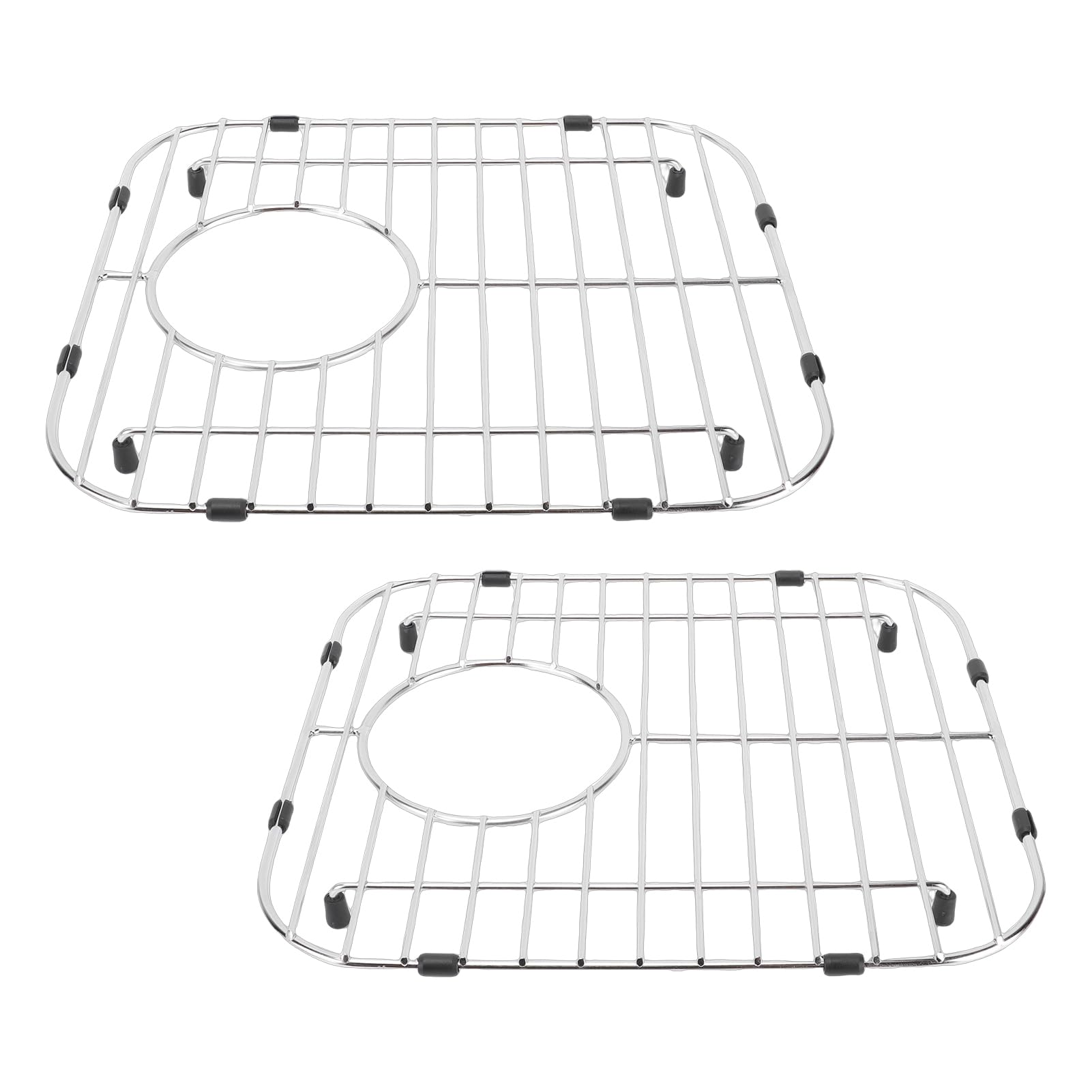 banapoy Confezione da 2 Cestelli Protettivi per Fondo Lavello, Griglia Lavello in Acciaio Inossidabile, Griglia Scolapiatti con Griglia Lavello con Scarico Posteriore 11,81x13,12x1"