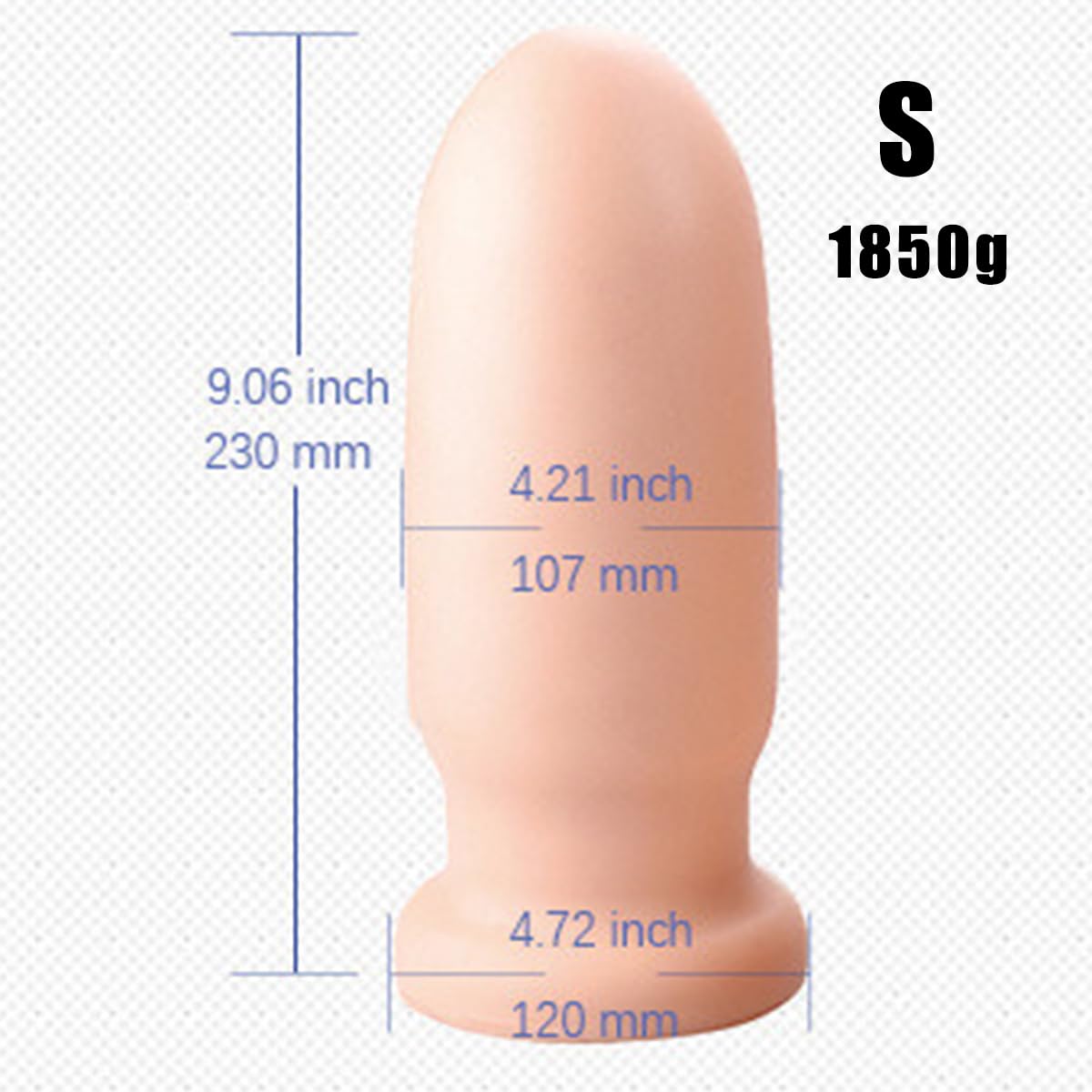 Seckoe Analplug Groß XXXL Realistischer Dildo XXL Silikon Analdildo mit Saugnapf Anal Plug Weibliche Masturbation Prostata Stimulation Buttplug für Frauen Männer Analsexspielzeug (M)