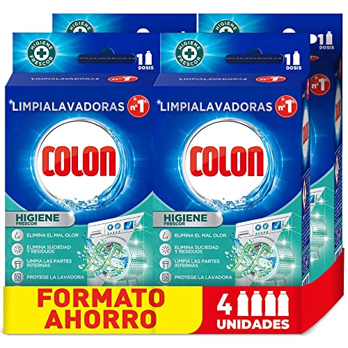 Colon Limpialavadoras Higiene - Limpia la lavadora y elimina malos olores, x4 Higiene, 4 Unidades