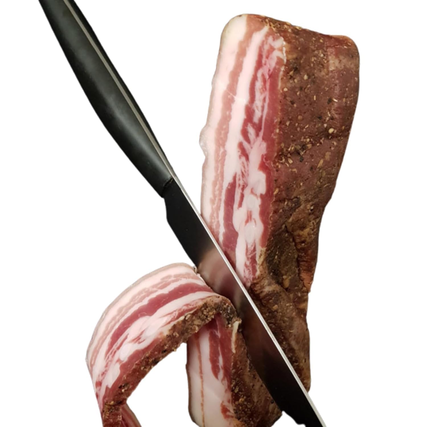 BAVAREGOLA Pancetta aus Südtirol - 350g - Original Speck aus Italien - Bauchspeck geräuchert & luftgetrocknet am Stück - Südtiroler Speck Spezialität
