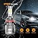 Auxbeam LED Headlight Bulbs F-S2 Series 9007 LED Headlight Bulb HB5 Super Bright COB LED Headlight Conversion Kit with 2 Pcs of 9007 Bulbs 72W 8000lm Hi-Lo Beam
