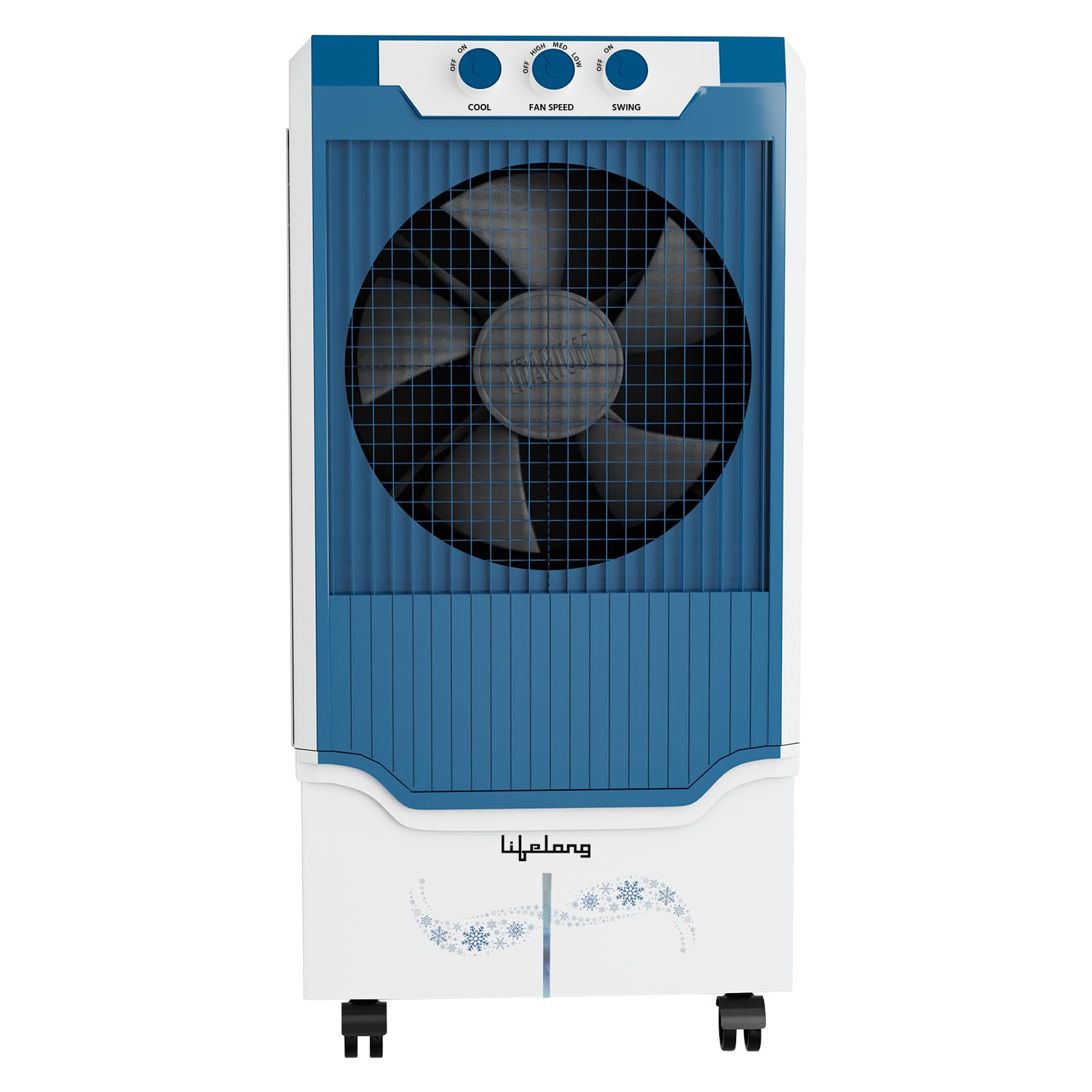 Lifelong 100L Air Cooler with Water Level Indicator, Ice Chamber, Multi-Way Air Deflection, Powerful Air Throw, Honeycomb pads (White, LLAC990, 1 Year Manufacturer's Warranty)