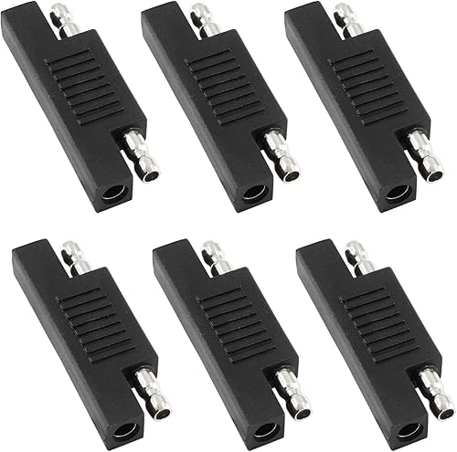 Paquete de 6 conectores adaptadores de polaridad inversa SAE, adaptador de enchufe de desconexión rápida SAE para cable de extensión SAE a SAE,