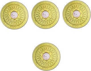 Didiseaon Bandeja De Bússola 4 Peças Itens De Decoração Decorações De Feng Shui Tigelas De Oferta Budista Panela De Feng Shui Direção Da Sorte Metal Feng Shui Bagua Pan Liga