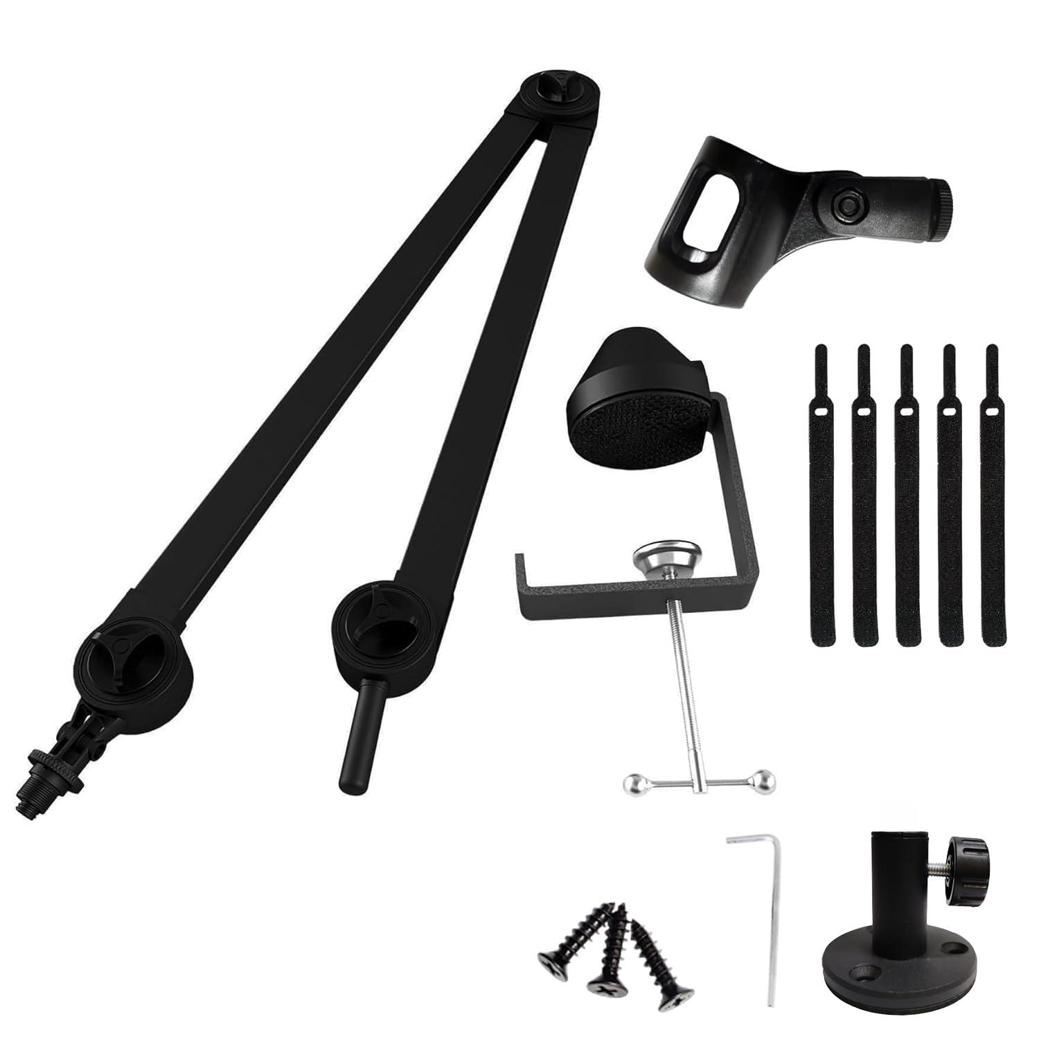 Heavy Duty Microphone Stand, Long Springless Scissors Boom Arm Mic Stand with 1.5kg Capacity for Stablility with Multi-Angle Adjustment (SP RJ111)