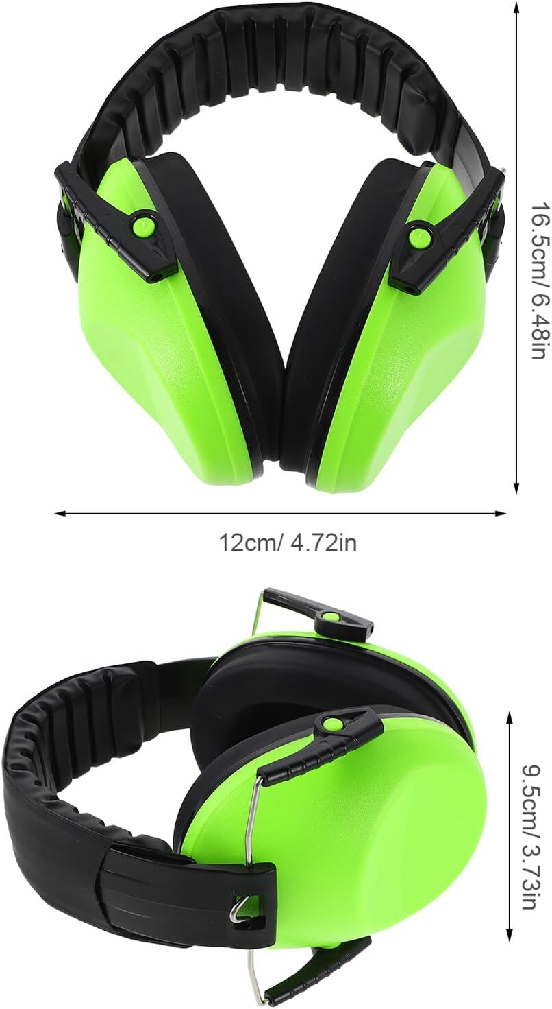 2pcs Noise Cancelling Ear Muffs – Lightweight Sound Proof Headphones with Soft Padding for Airplane Travel and Sleep, Hearing Protection in Light Green and Sky Blue