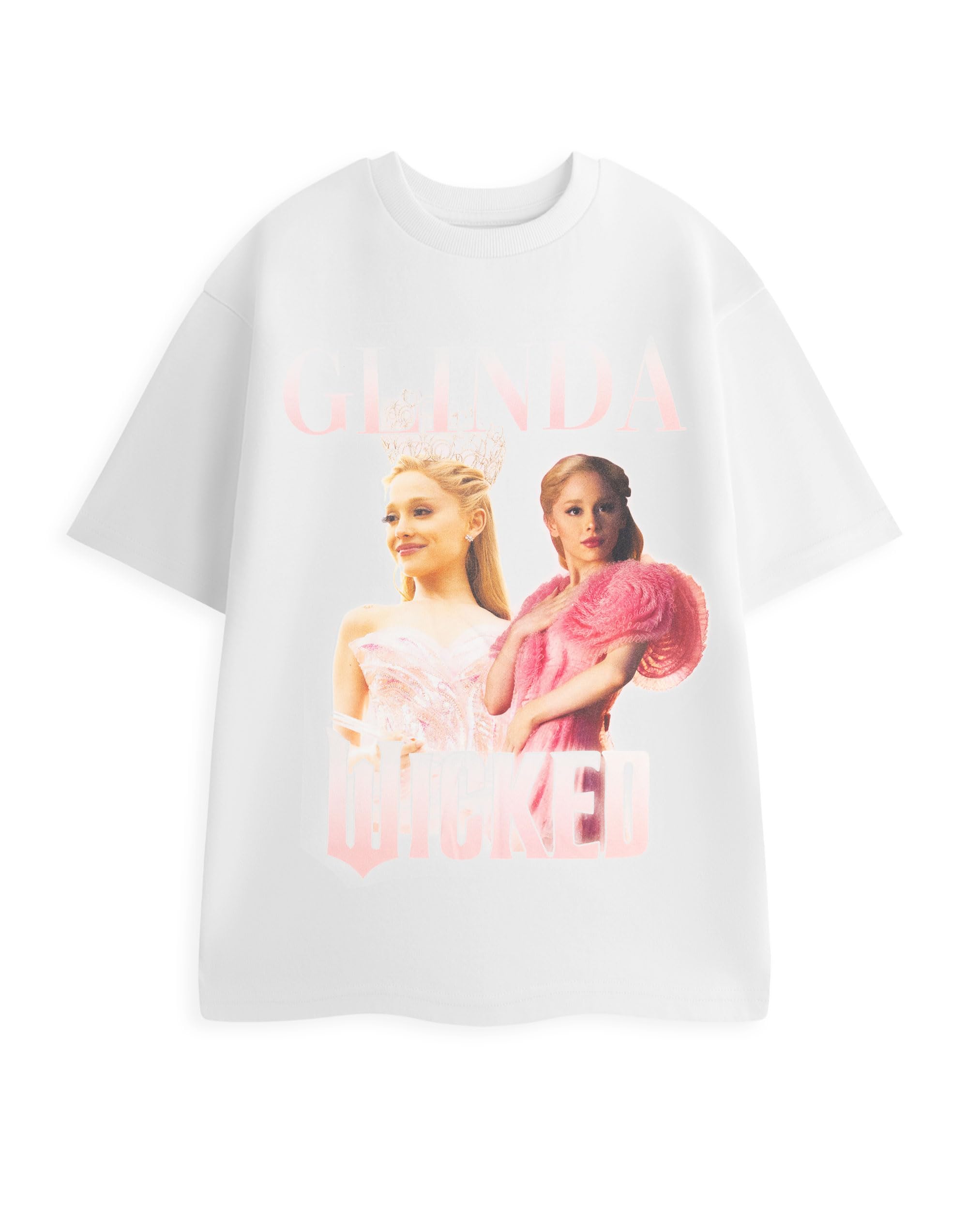 B&Q -  Wicked Womens White Glinda Womens Short Sleeved T-Shirt (Medium)