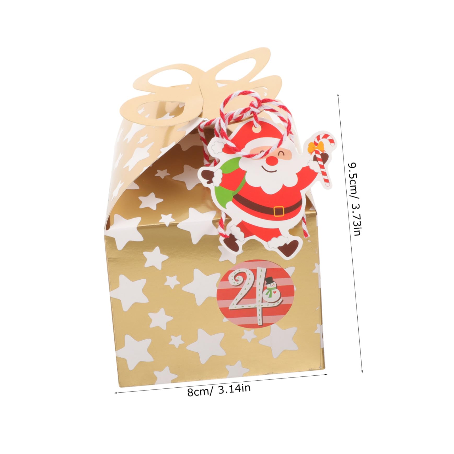 Anneome 24 Piezas Cajas de Regalo de Papel para Navidad con Diseño Festivo de Cajas Portátiles para Dulces Galletas y Chocolates para Fiesta y Decoración Navideña