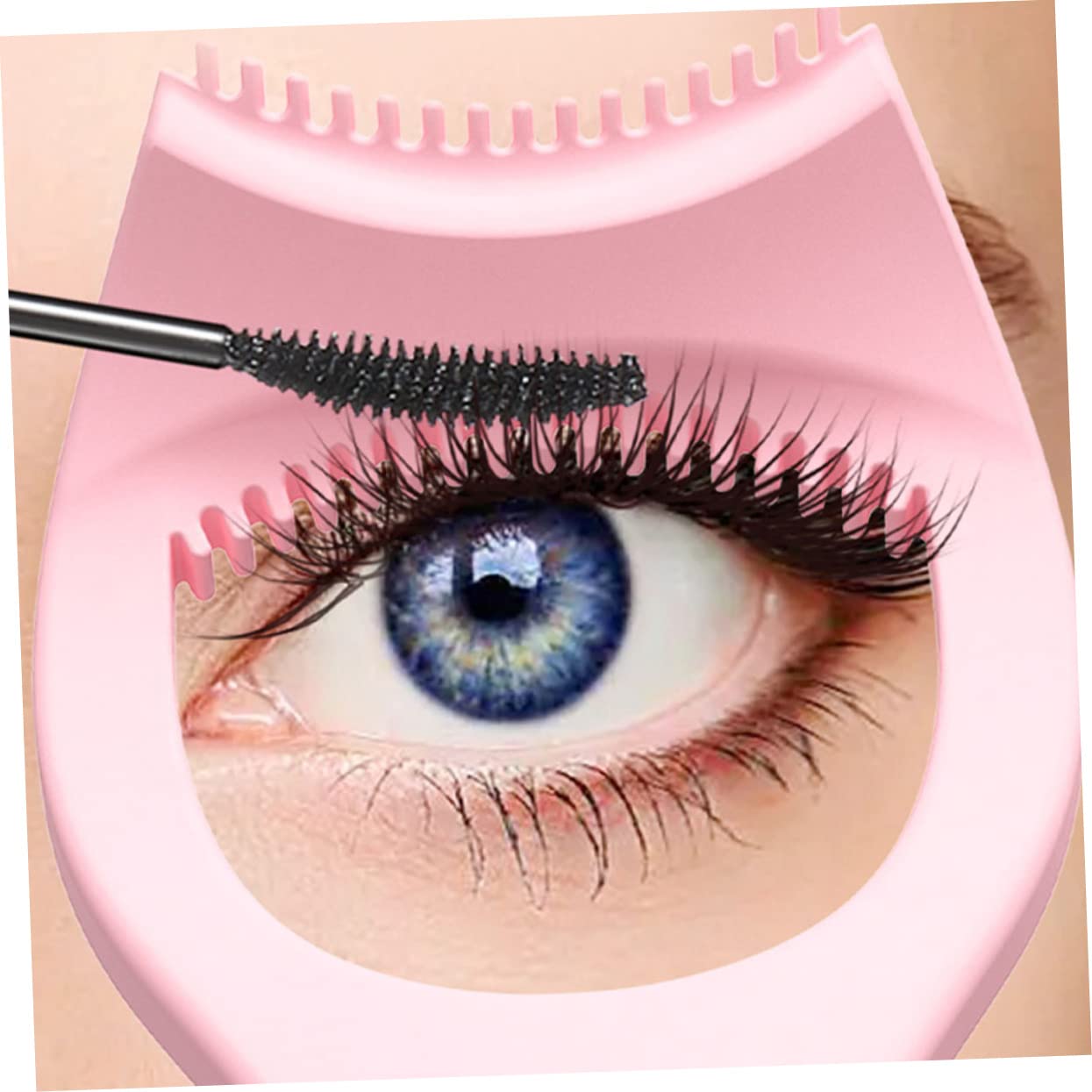 AUTSUPPL Makeup Tools for Eyes 2pcs Silicone Eyeliner Stencils Brush Set Easy to Clean for Sensitive Skin