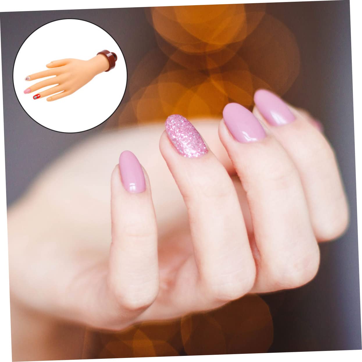 Fake Hand Model for Nail Practice 1 Piece Flexible Manicure Training Hand for Beginners Movable Fingers for Nail Art Display and Practice