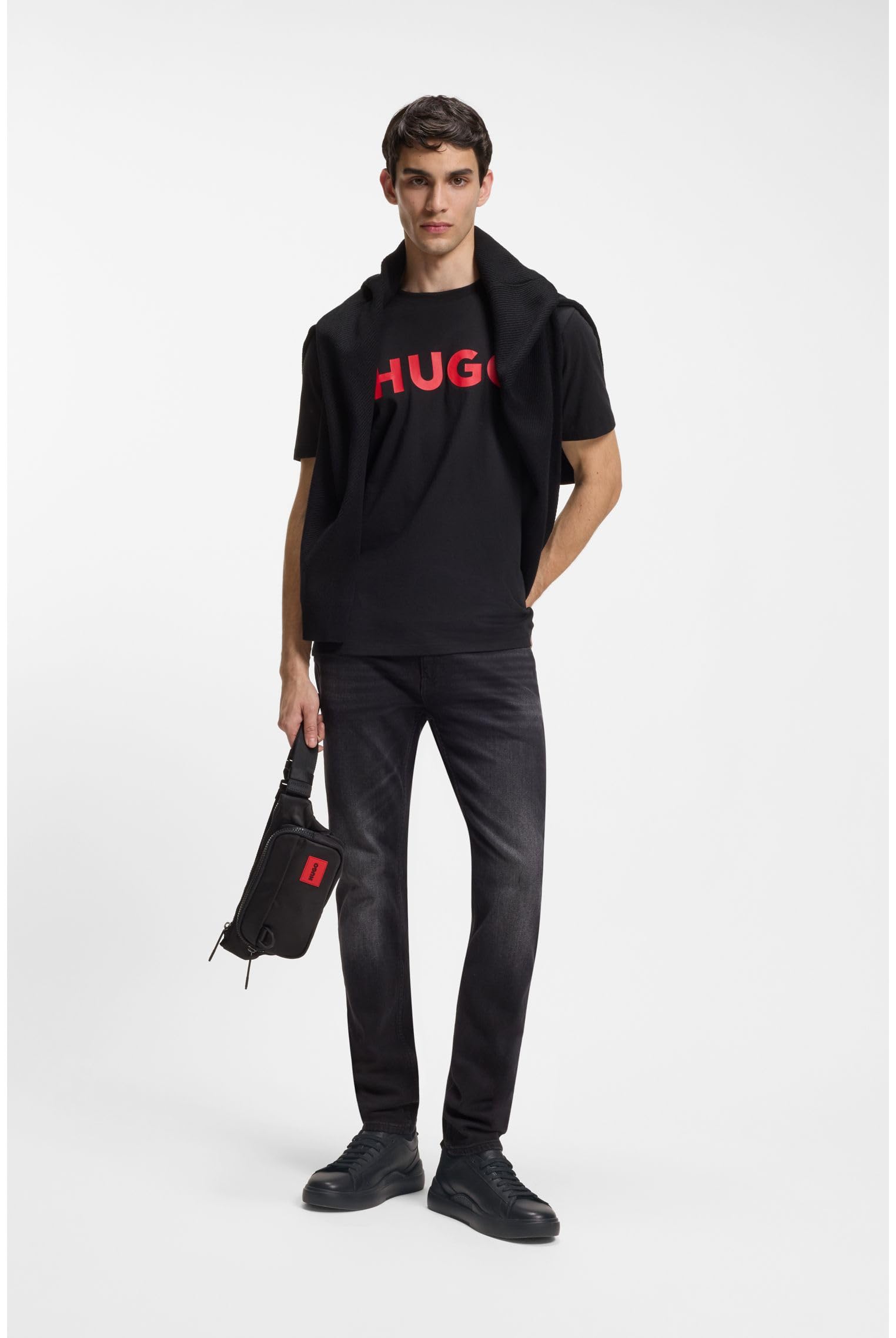 HUGO Herren Ethon 2.0N Bumbag N Gürteltasche mit Logo-Label aus Gummi