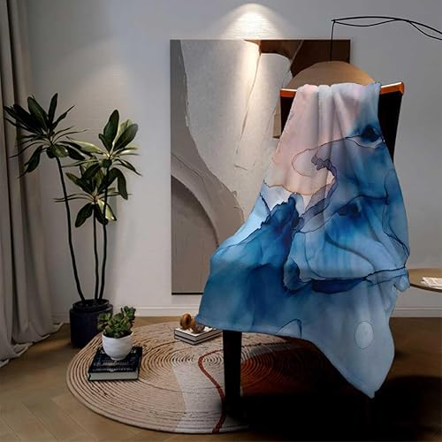 Miniatura 3 de Manta suave y acogedora acuarela azul abstracta Cobijas para El Frio dormitorio Essentials 40 pulgadas x 60 pulgadas