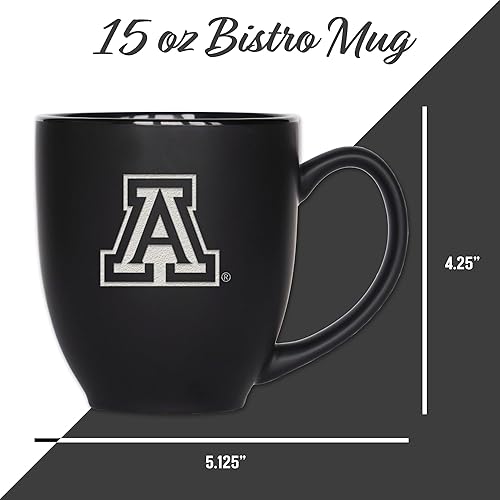 Miniatura 134 de Rico Industries NCAA Primary - Taza personalizada de 15 onzas, color negro mate, para bebidas calientes o frías Nebraska Cornhuskers