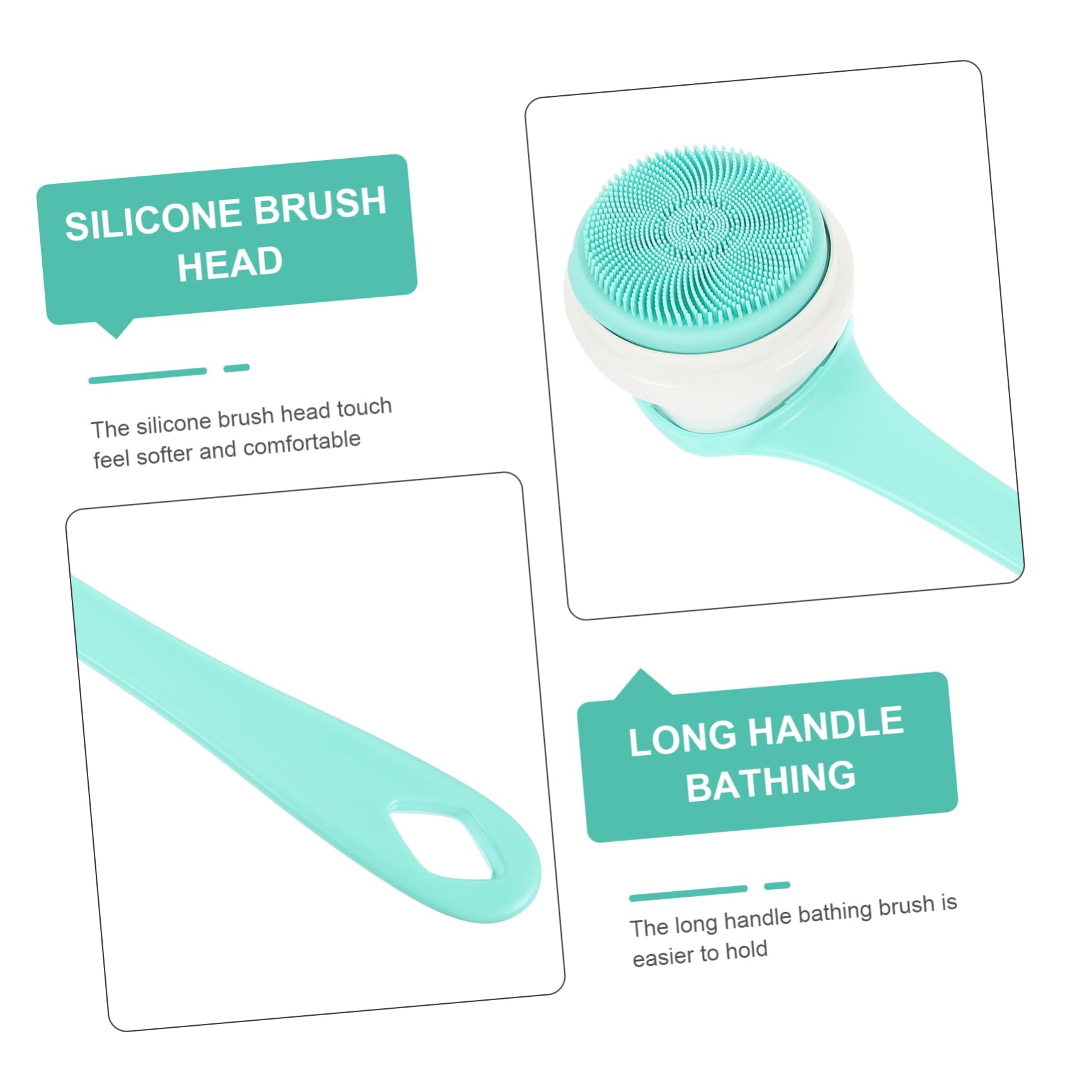Didiseaon Spazzola Elettrica per Corpo Manico in Silicone per Doccia, Scrub Corpo e Rimozione Pelle Morta, Batteria 1800mah, Design Affidabile Ip67