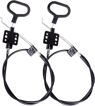 STARVAST Sofa Recliner Cables, 2Pcs Couch Release Cables Replacement D Ring Couch Recliner Pull Handle, Hook Exposed Cable Length 4.75" Total Length 36.5 Inch