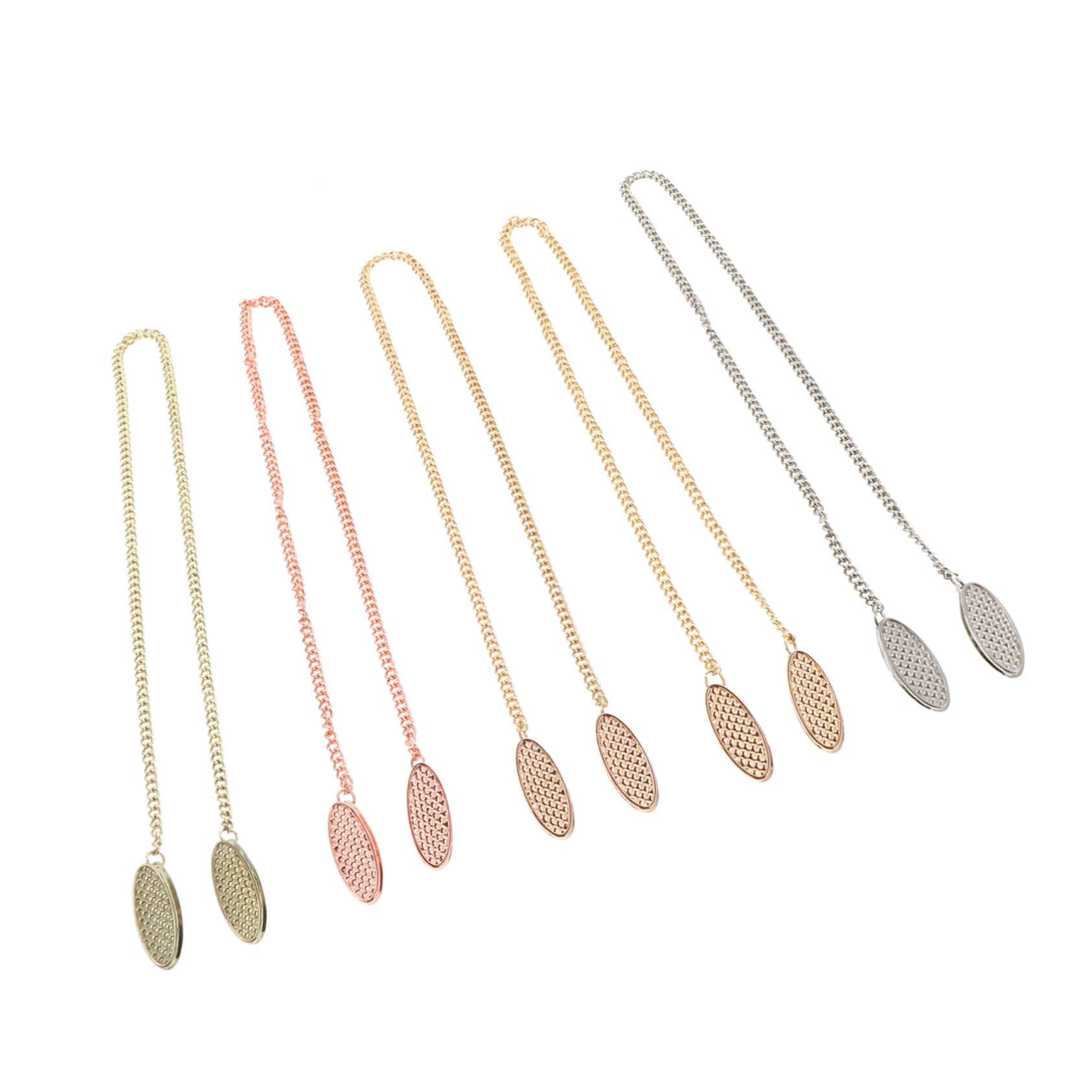 BESTonZON 5pcs Metal Napkin Clips for Adult Bibs Elegant Chain Design for Dining Suitable for All Ages Prevents Stains Slipping Resistant Material