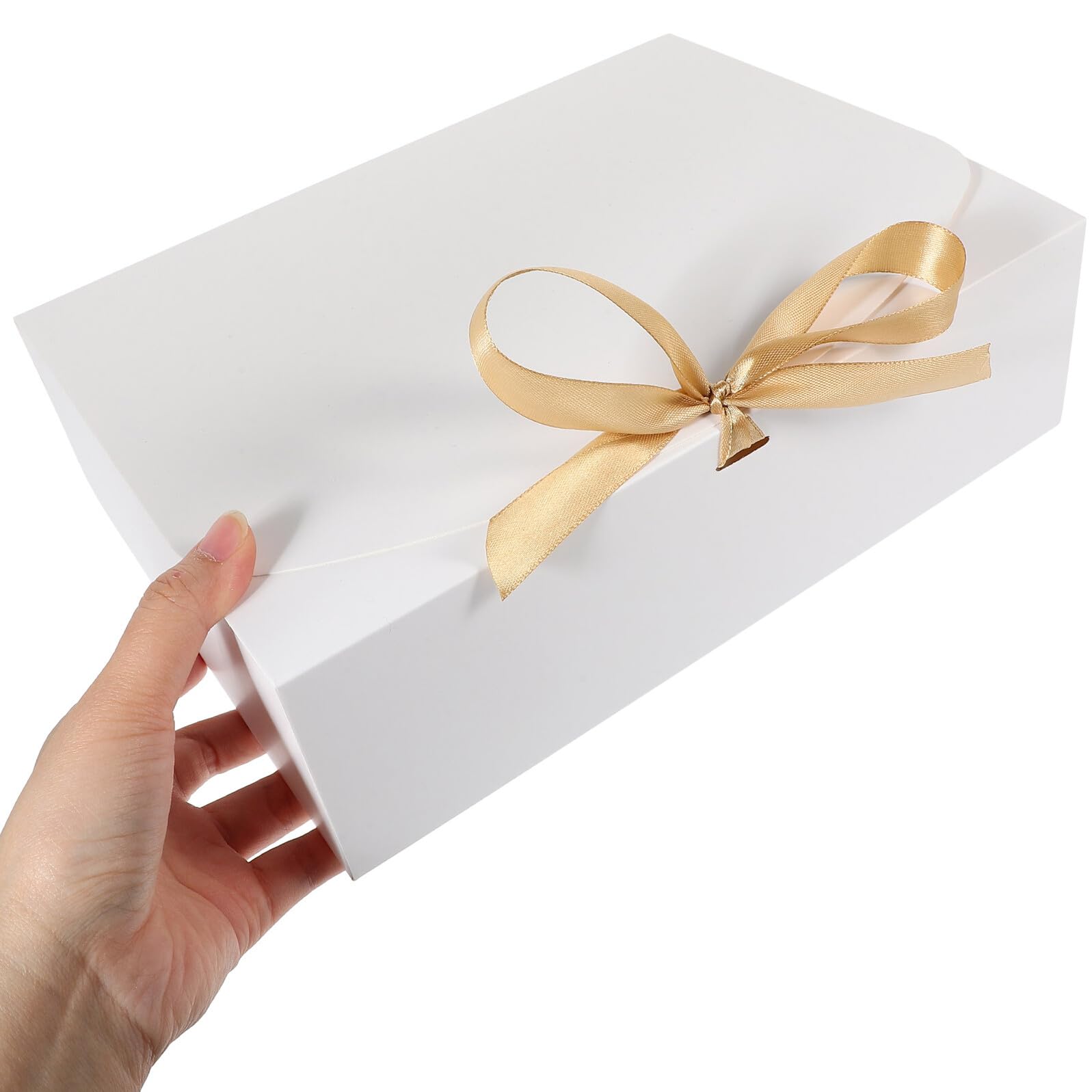ZUNOXAZ 10 Stück Faltbare Brautjungfern Vorschlagsboxen aus 350g Weißem Karton mit Schleife Klappboxen für Heiratsantrag Hochzeit Valentinstag und Geschenkverpackung