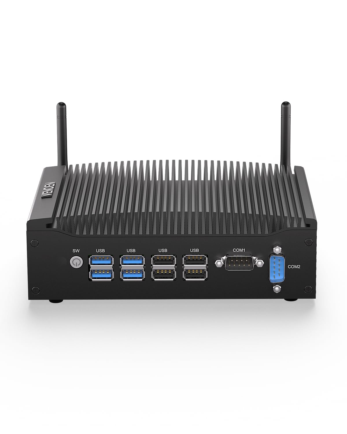 Industrieller Mini-Lüfterlos-PC W 11 Pro, Core i5 1235U, 16GB DDR5 256GB SSD, Dual HD, RJ45 LAN, RS232 COM, USB3.0, Dualband-WLAN, BT4.2, SIM-Slot, kleiner ITX-Computer, RAID, WOL, Auto Power On