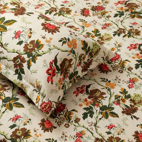 Image of Mafatlal Saanjh 144 TC Cotton Double Bedsheet 90x100 Inch | Elegant Designer Bed Sheet for Bedroom | Smooth Cotton Feel | 2 Pillow Covers Included | Taupe Beige
