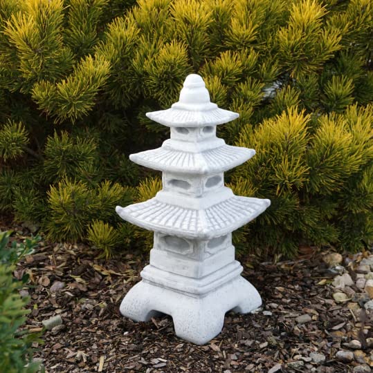 Japanese Pagoda Temple Figure Zen Garden Atmosphere Garden Statue Light Stone Lantern Figurine Outdoor Sculpture