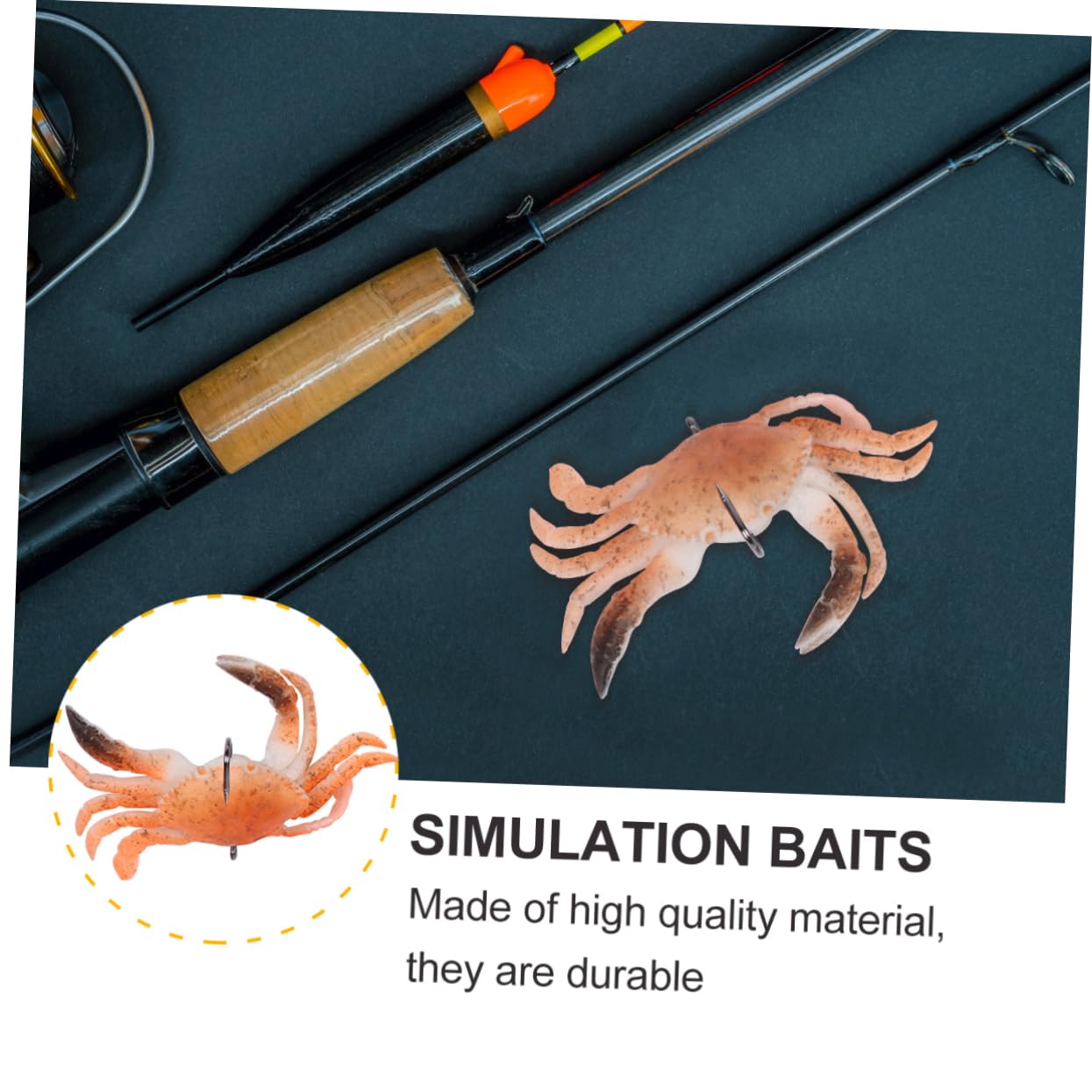 VANZACK Leurre Crabe Fournitures De Pêche Appâts De Crabe Appâts De Simulation Leurres De Pêche à L'achigan Leurres De Au Sébaste Faux Leurres De e Carpe Leurres PVC