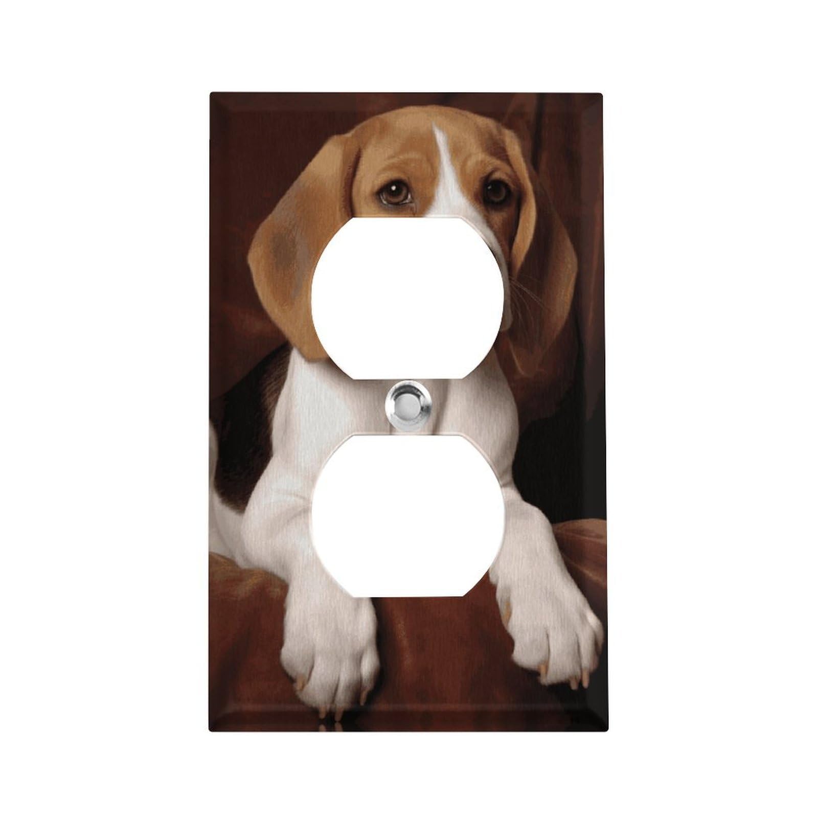 Jtrehy Style Ovely Beagle Dog Plug Cover Pet Easy Install No Fade Switch Cover For Home Living Room Bedroom Kitchen