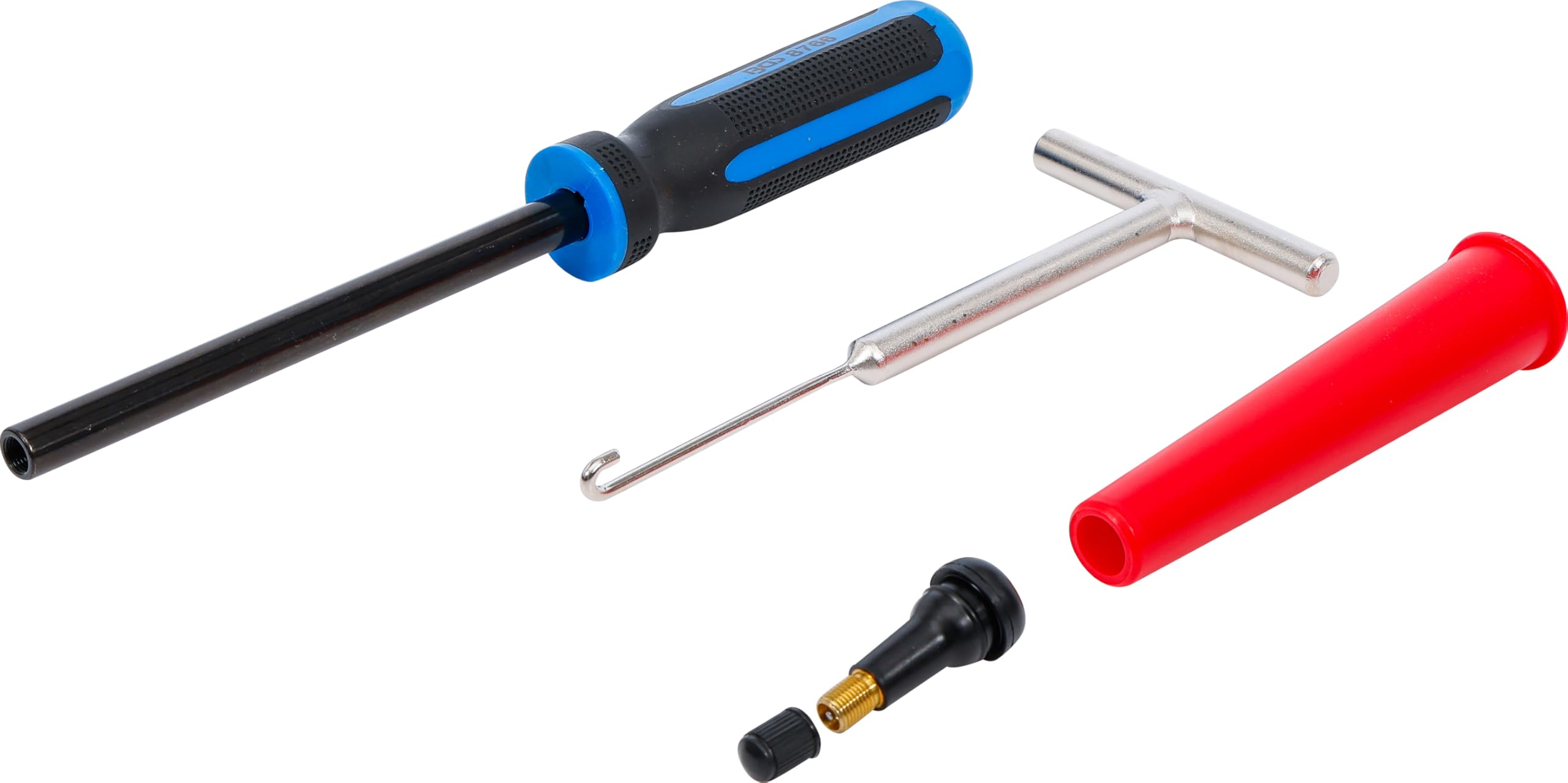BGS 8766 | Tire Valve Inserting Tool Set | 4 pcs.