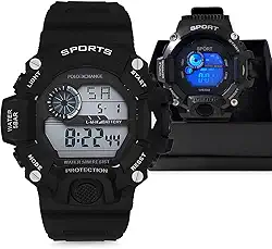 Relógio Esportivo Multifuncional Masculino Genérico - Esportes Aquáticos, Corrida, Caminhada - Resistente à Água, Cronômetro, Alarme, Luminoso