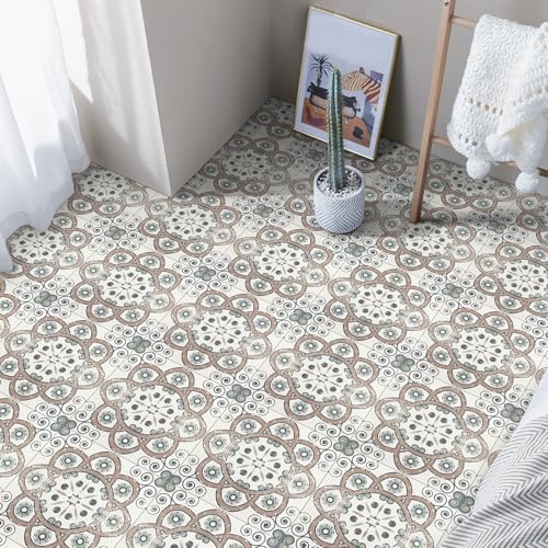 Vinylboden Selbstklebend, PVC Bodenbelag Selbstklebend für Bad Küche Wohnzimmer Wasserdicht Bodenfliesen Selbstklebend 30x30cm, Dicke 1mm 20 Stück