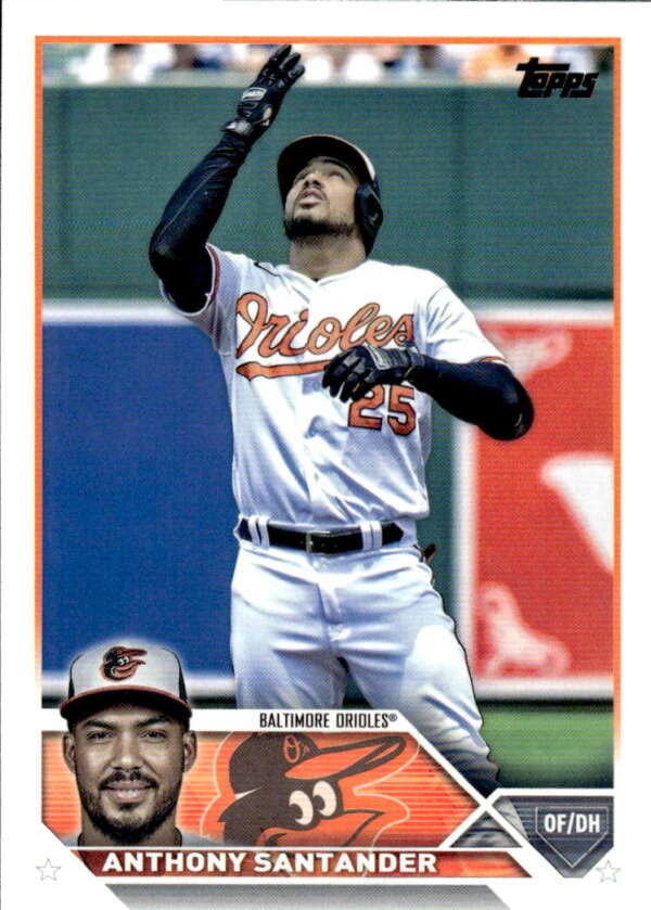 Topps2023 TOPPS #265 ANTHONY SANTANDER BALTIMORE ORIOLES BASEBALL OFFICIAL TRADING CARD OF THE MLB