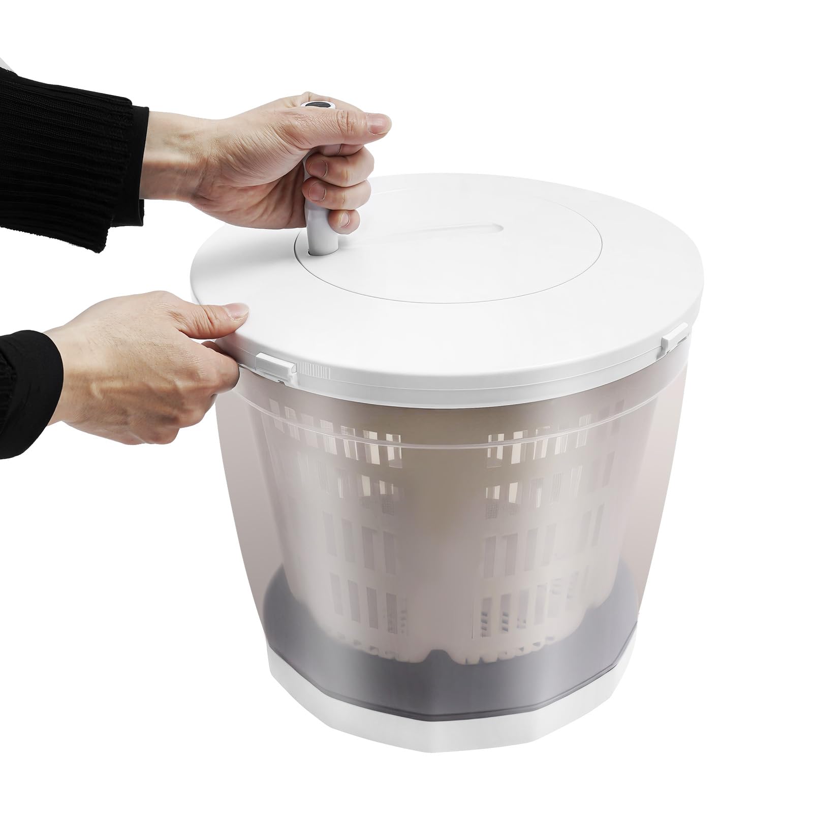 2 in 1 Manual Washing Machine, Non-electric Hand Crank Clothes Washer Traveling Outdoor Wringer Washer Mini Compact Spin Dryer Portable Washing Machine for Camping Apartments Rv