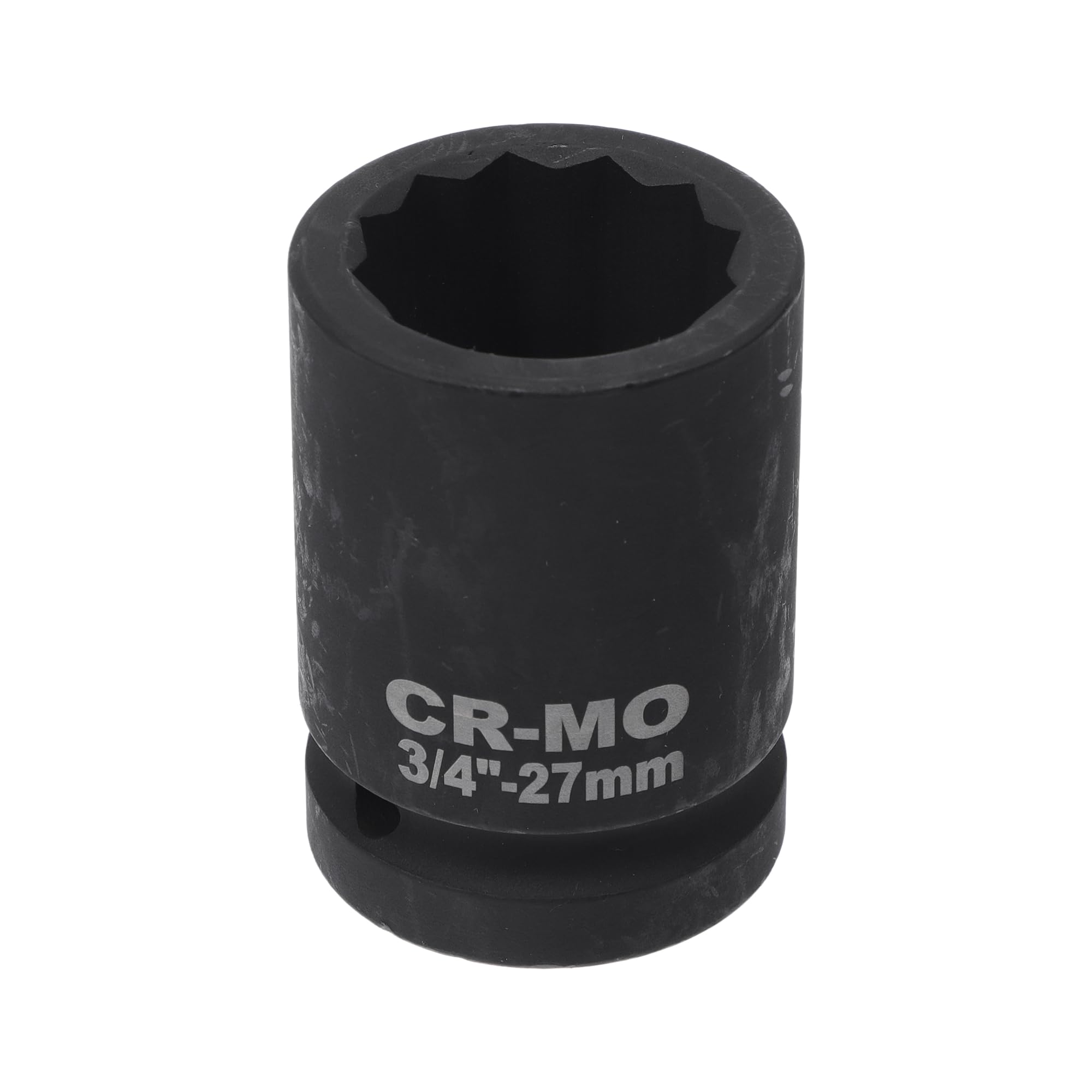 HEROFFIX 1 Pcs Impact Socket Durable Hardware Tool 58mm Black High Carbon Steel 12 Point 27mm for Car Motorcycle Dirtbike Repair 3/4 Inch Drive