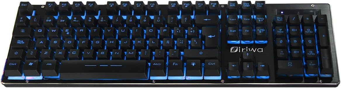 Siriwa S-300 3 Color LED Backlit Pro Suspension Keyboard USB Wired Keyboard lay out Spanish