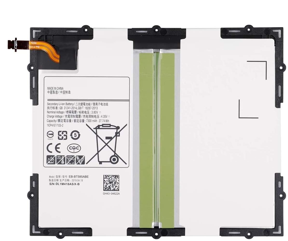 EB-BT585ABE Tablet Batteria per Samsung Galaxy Tab A 10.1 inch 2016 SM-T580 SM-T585 SM-T585C SM-P580 SM-P585 SM-T587 SM-T587P Series EB-BT585ABA Tools 3.8V 27.74Wh 7300mAh